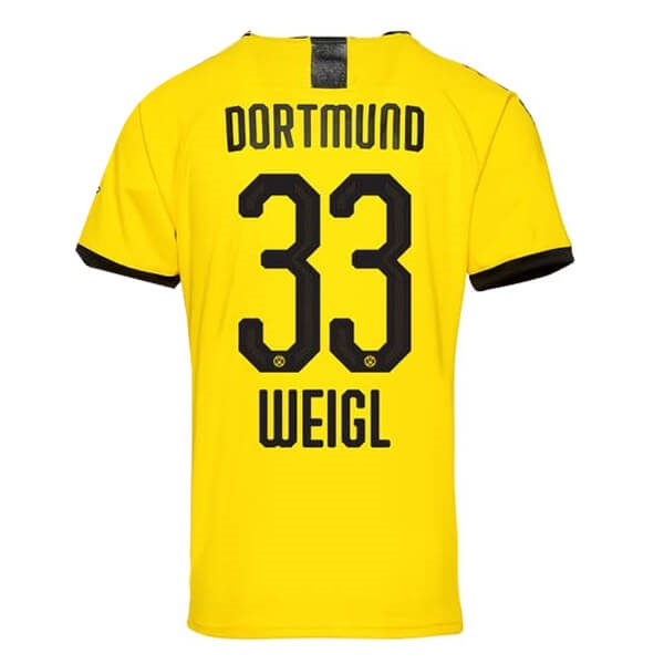 Thailand Trikot Borussia Dortmund NO.33 Weigl Heim 2019-20 Gelb Fussballtrikots Günstig